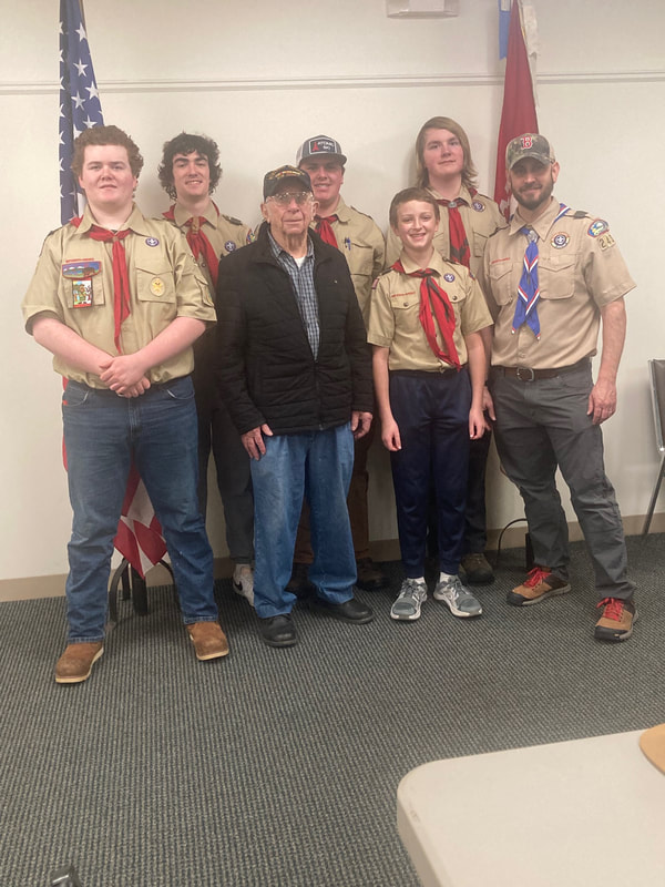 Scouts at Gilford Community Church.